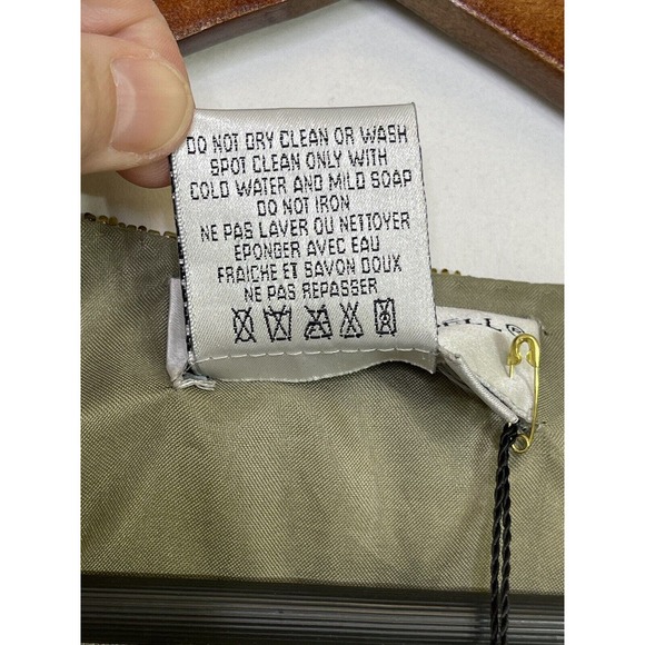 NEW Adrianna Papell Evening Beige Floral Silk Beaded & Sequin Jacket Lined Sz 6 - Picture 8 of 8